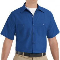 Red Kap Men's Industrial Poplin Short Sleeve Work Shirt