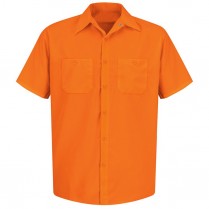 Custom Red Kap Enhanced Visibility SS Work Shirt w/o Reflective Striping