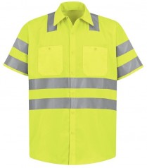 Custom Red Kap Hi-Visibility Class 3 Level 2 Short Sleeve Work Shirt