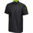 Red Kap Men's Short Sleeve Pro+ Work Shirt with Oilblok + MIMIX - Black-Hi-Vis Yellow - Left Side