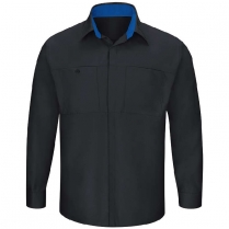 Red Kap Men's Long Sleeve Performance Plus Shop Shirt with OILBLOK Technology