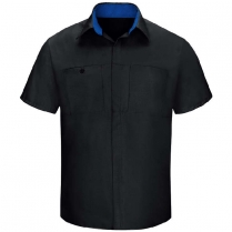 Red Kap Men's Short Sleeve Performance Plus Shop Shirt with OILBLOK Technology