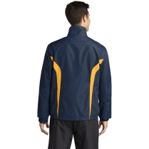 Sport-Tek Colorblock Raglan Jacket - On Model - True Navy-Gold - Back