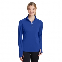 Sport-Tek® Ladies' Sport-Wick® Textured 1/4-Zip Pullover