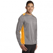 Sport-Tek® Long Sleeve Heather Colorblock Contender™ Tee