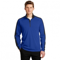 Sport-Tek® Sport-Wick® Textured Colorblock 1/4-Zip Pullover