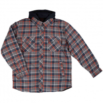 Tough Duck Fooler Front Quilt Lined Flannel Hooded Shirt