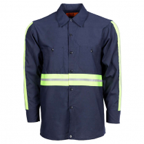 Custom Pinnacle Worx 65/35 Enhanced Visibility Men's Long Sleeve Industrial Work Shirt