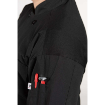 Uncommon Chef Delray Pro Vent Chef Coat - On Model - Black - Sleeve Pockets