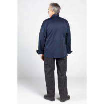 Uncommon Chef Classic Poplin Pro Vent Chef Coat - On Model - Navy - Back