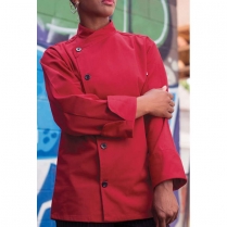 Uncommon Threads Rio 5 Black Button Poly Cotton Twill Chef Coat