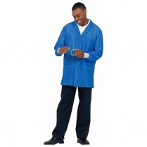 Worklon ESD Lapel Collar Lab Jacket w/Anti-Stat Knit Cuffs - Work-Stat