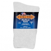 Extra Wide Sock Co Extra Wide Medical Crew Socks - 3 Per Bag