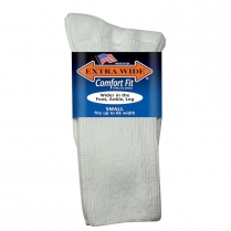 Extra Wide Sock Co Extra Wide Athletic Crew Socks - 3 Per Bag