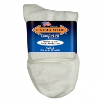 Extra Wide Sock Co  Extra Wide Athletic Quarter Socks - 3 Per Bag