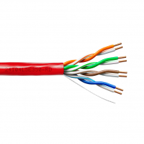 Provo CAT5E UTP Cable 24-4pr SOL BC UNSH 350MHz CMR ETL FT4 RoHS – Red JKT