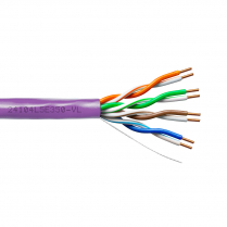 Provo CAT5E UTP Cable 24-4pr SOL BC UNSH 350MHz CMR ETL FT4 RoHS – Violet JKT