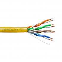 Provo CAT5E UTP Cable 24-4pr SOL BC UNSH 350MHz CMR ETL FT4 RoHS – Yellow JKT