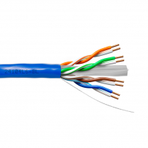 Provo câble CAT6 UTP SOL BC non blindé 23-4pr 550MHz CMR ETL FT4 RoHS – avec gaine bleue