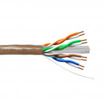 Provo CAT6 UTP Cable 23-4pr SOL BC UNSH 550MHz CMR ETL FT4 RoHS – Brown JKT