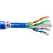 Provo câble CAT6 STP SOL BC blindée 23-4pr AIA 550MHz CMG ETL FT4 RoHS – avec gaine bleue