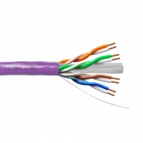 Provo CAT6 UTP Cable 23-4pr SOL BC UNSH 550MHz CMR ETL FT4 RoHS – Violet JKT