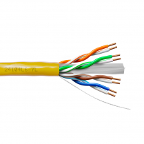 Provo CAT6 UTP Cable 23-4pr SOL BC UNSH 550MHz CMR ETL FT4 RoHS – Yellow JKT