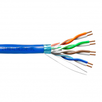 Provo CAT5E STP Cable 24-4pr SOL BC FL SH 350MHz CMR ETL FT4 RoHS – Blue JKT