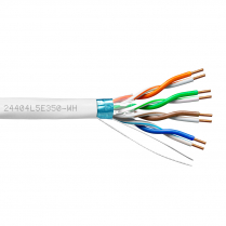 Provo CAT5E STP Cable 24-4pr SOL BC FL SH 350MHz CMR ETL FT4 RoHS – White JKT