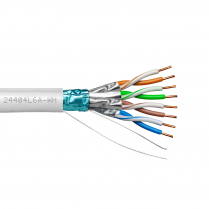 Provo câble CAT6A STP SOL BC blindé en feuilles d'aluminium 23-4pr 500Mhz CMR ETL CSA FT4 UL RoHS – avec gaine blanche