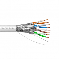 Provo CAT7 STP 23-4pr SOL BC IND FL SH + TC BRD SH 650MHz 10G CMR ETL CSA FT4 UL RoHS – White JKT