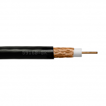 Provo câble RG6U SOL BC 18 AWG avec blindage tressé à 95% CSA FT4 UL RoHS – avec gaine noire