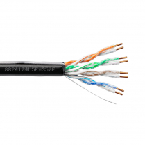 Provo câble extérieur à enfouissement direct CAT5E 350MHz SOL BC 24-4pr RoHS – avec gaine noire  – rempli de gel