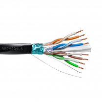 Provo câble extérieur à enfouissement direct CAT6 550MHz SOL BC blindé en feuilles d'aluminium 23-4pr RoHS – avec gaine noire