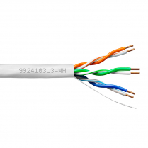 Provo CAT3 Telephone UTP Cable 24-3pr SOL BC UNSH CSA CMP FT6 UL RoHS – White JKT