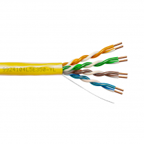 Provo câble CAT5E UTP SOL BC non blindé 24-4pr 350MHz CMP ETL FT6 RoHS – avec gaine jaune