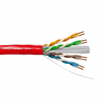 Provo câble CAT6 UTP SOL BC non blindé 23-4pr 550MHz CMP ETL FT6 RoHS – avec gaine rouge