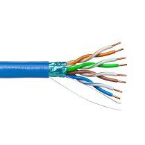 Provo câble CAT6A STP SOL BC blindé en feuilles d'aluminium 23-4pr 500MHz CMP UL c(UL) ETL FT6 RoHS – avec gaine bleu