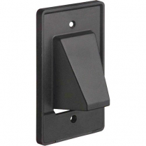 Arlington plaque frontale passe-câble simple SCOOP avec partie enlevable – noire