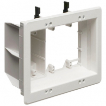 Arlington 3 Gang Combo Hi +2 Low Voltage Recessed Box Existing/New Construction