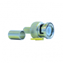 Cymbol BNC Crimp-On Plug for PLENUM RG59 w/1 Gold Crimp Pin – 10 pcs.