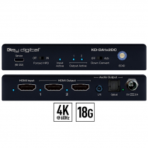 Key Digital amplificateur HDMI 4K, 18G, 1 x 2, avec désembeddage audio et conversion descendante de 4K à 1080p