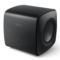 KEF Caisson de basses Uni-Core à doubles haut-parleurs 6.5" 1000 W RMS avec Music Integrity Engine® Noir carbone – Unité