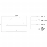 Provision-ISR caméra IP, VPD, série Eye-Sight, de 2 MP avec IR de 20M et objectif fixe de de 2.8 mm – blanche