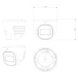 Provision-ISR caméra IP de dissuasion active et en forme de tourelle, série Smart Sight, de 4 MP, avec IR de 40M et objectif à focale variable motorisée entre 2.8 et 12 mm – blanche