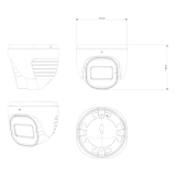 Provision-ISR 5MP Thermal Fixed Lens Large Dome Camera with Hybrid LED and DDA Analytics