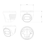 Provision-ISR caméra IP en forme de tourelle, série S-Sight, de 2 MP, avec IR de 20M et objectif fixe de 2.8 mm – blanche