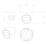Provision-ISR Cam&eacute;ra Turret/D&ocirc;me Grande avec Objectif Motoris&eacute; 3K et IR &agrave; 40m - Gris