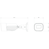 Provision-ISR caméra IP de type canon, série Eye-Sight, de 8 MP, avec objectif à focale variable motorisée entre 2.8 et 12 mm et IR de 60M – blanche