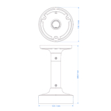 Provision-ISR Large Straight Bracket for FEI-360IP Camera